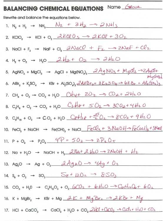 Balancing Chemical Equations Practice Worksheet Answer Key Also Fresh Balancing Chemical Equations Worksheet Lovely Easy Steps for