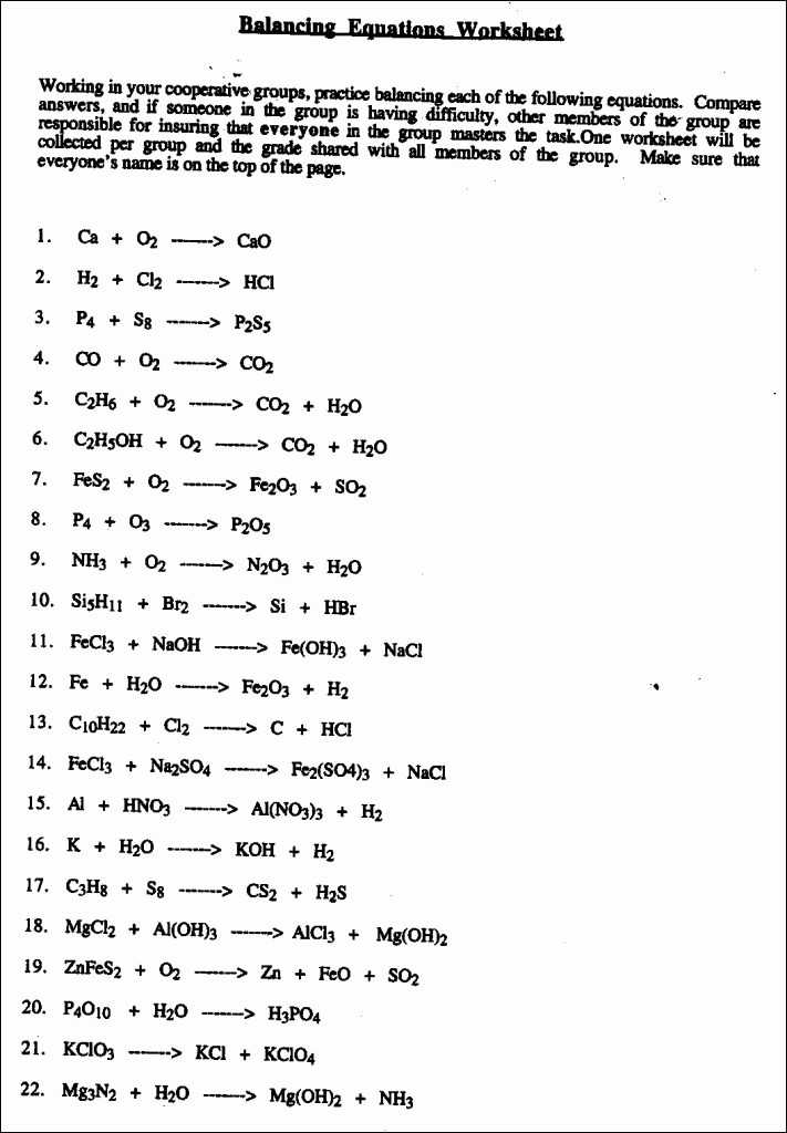 Balancing Chemical Equations Worksheet Grade 10 Along with 40 Great Balancing Redox Reactions Worksheet Pics