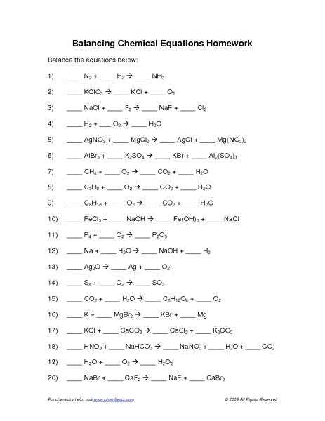 Balancing Chemical Equations Worksheet Pdf together with Chemistry Worksheets Chemistry Worksheets Answer Key Worksheets for