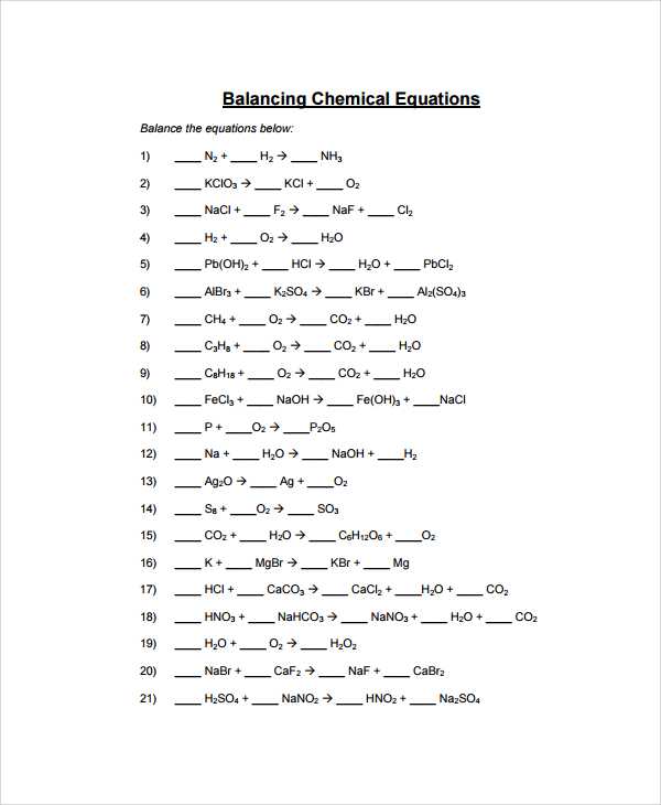 Balancing Equations Worksheet 1 Also Mrsasufo Wp Content 2018 05 Balancing E
