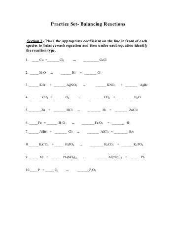 Balancing Equations Worksheet Pdf and Chapter 9 Balancing Equations Jflaherty1 Kleinisd