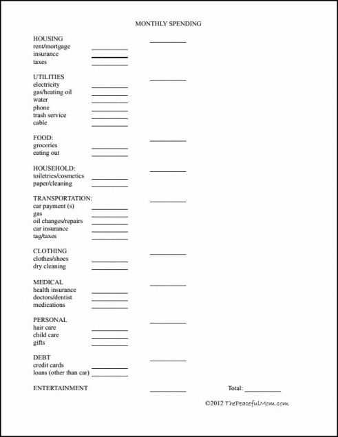 Bankruptcy Expense Worksheet and Free Printable Bud Worksheet