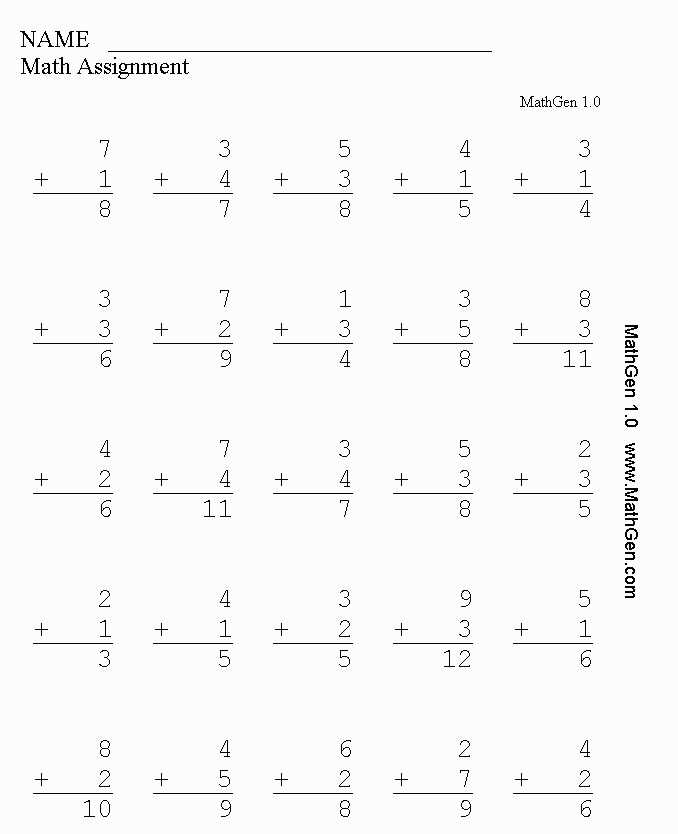 Basic Math Worksheets 1st Grade Also First Grade Math Worksheets Free