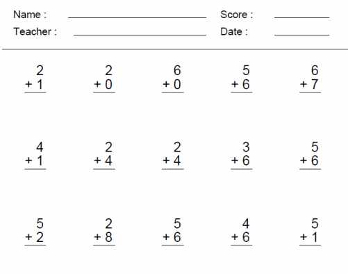 Basic Math Worksheets 1st Grade and 1st Grade Addition and Subtraction Worksheets Worksheets for All