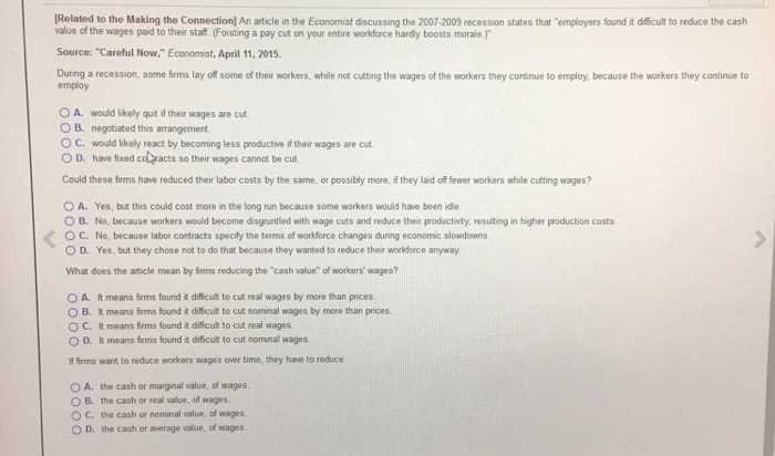 Big Business and Labor Worksheet Answer Key or Economics Archive November 12 2017