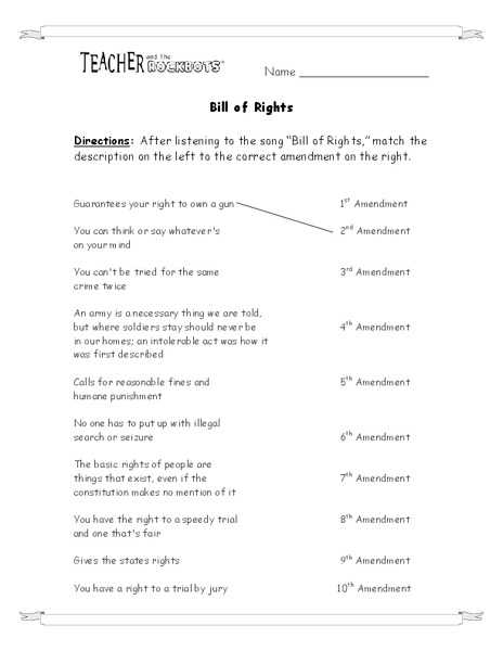 Bill Of Rights Worksheet Answer Key Along with Worksheets 49 Lovely I Have Rights Worksheet Answers Hd Wallpaper