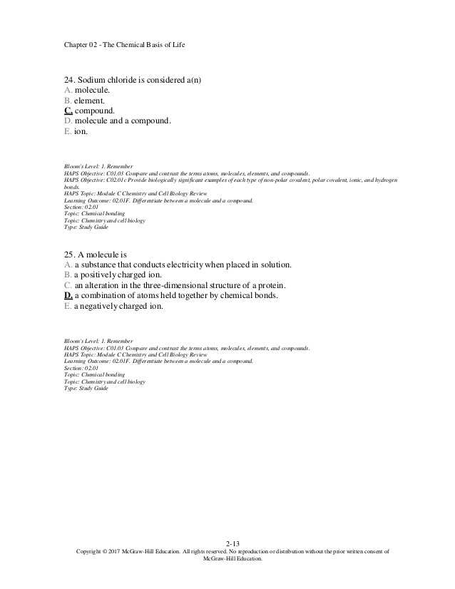 Biology Chapter 2 the Chemistry Of Life Worksheet Answers Along with Schön Anatomy and Physiology Chemistry Review Bilder Menschliche
