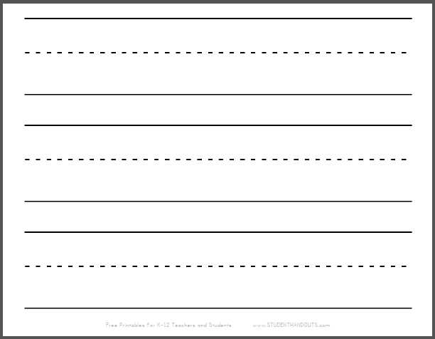 Blank Handwriting Worksheets Along with Handwriting Lines Template Guvecurid