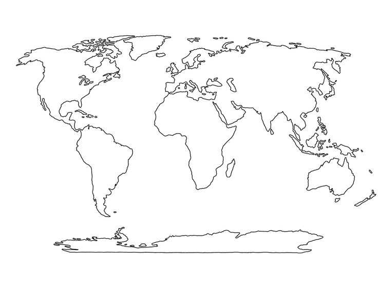 Blank World Map Worksheet Pdf as Well as World Map Template for the Home Pinterest