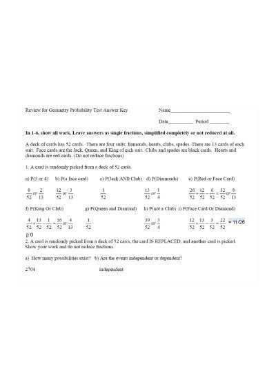 Blood Diamond Worksheet Answers Also Review for Geometry Probability Test Answer Key Name Date Pen Od