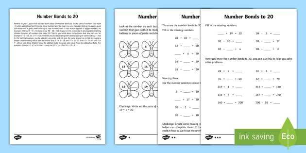 Bonding Basics Worksheet Along with Year 2 Maths Number Bonds to 20 Homework Worksheet Activity