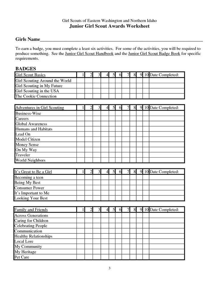 Boy Scout Worksheets and 311 Best Girl Scout Stuff Images On Pinterest