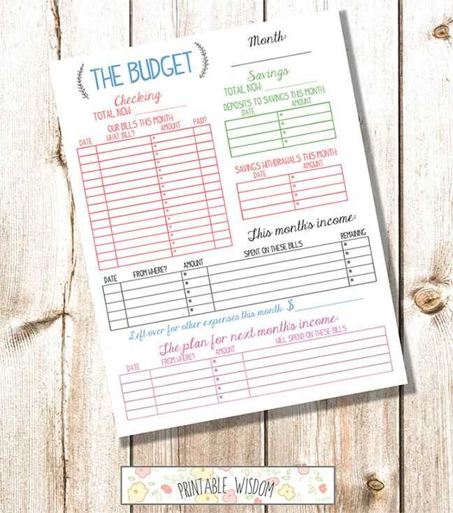 Budgeting for Dummies Worksheet or Instant Download Printable Bud Planner organizer Monthly Diy Pdf