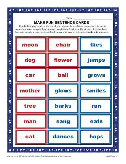 Building Sentences Worksheets 1st Grade or Silly Sentence Worksheet Worksheets for All