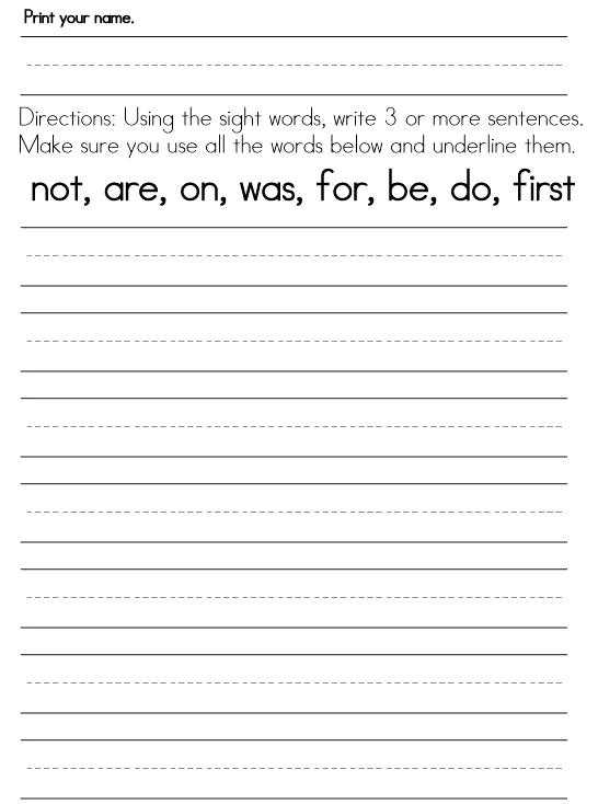 Building Sentences Worksheets 1st Grade together with Spelling Word for First Grade – Rodyo