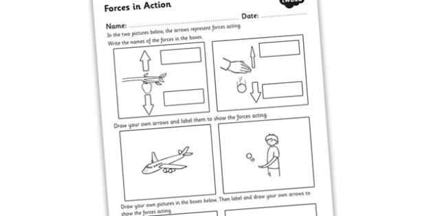 Calculating force Worksheet and forces In Action Worksheet forces forces and Motion forces