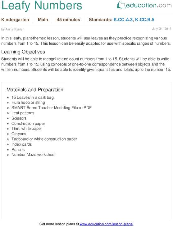 Career Day Worksheets for Middle School Along with Matching Numbers Lesson Plan