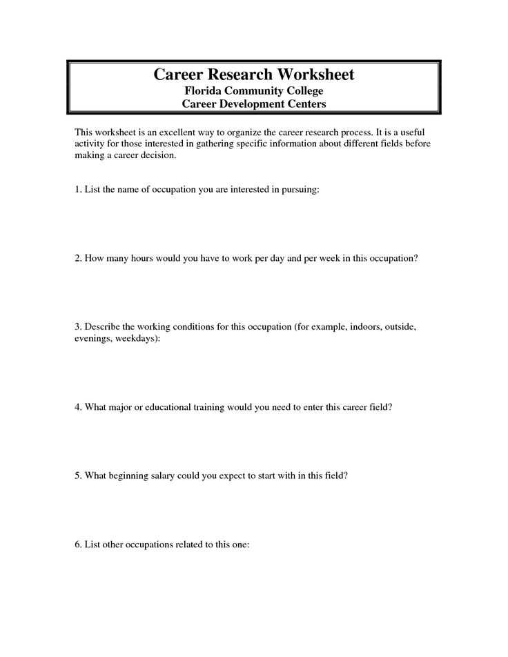 Career Exploration Worksheets Printable Along with 330 Best Fcs Careers Images On Pinterest