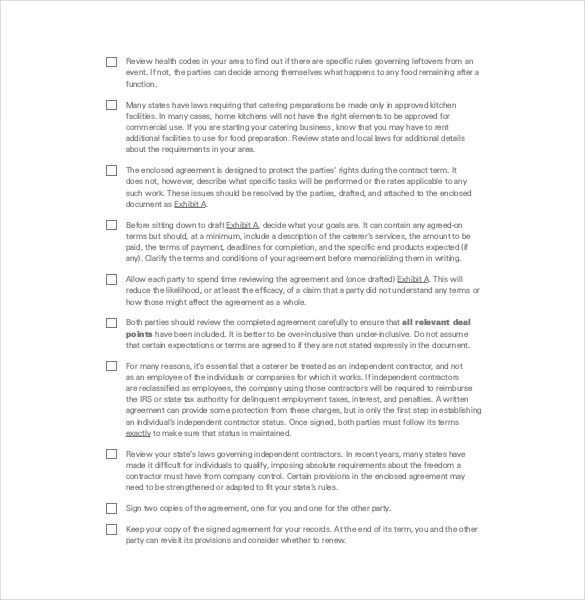 Catering Contract Worksheet as Well as 283 Best Agreement Template Images On Pinterest