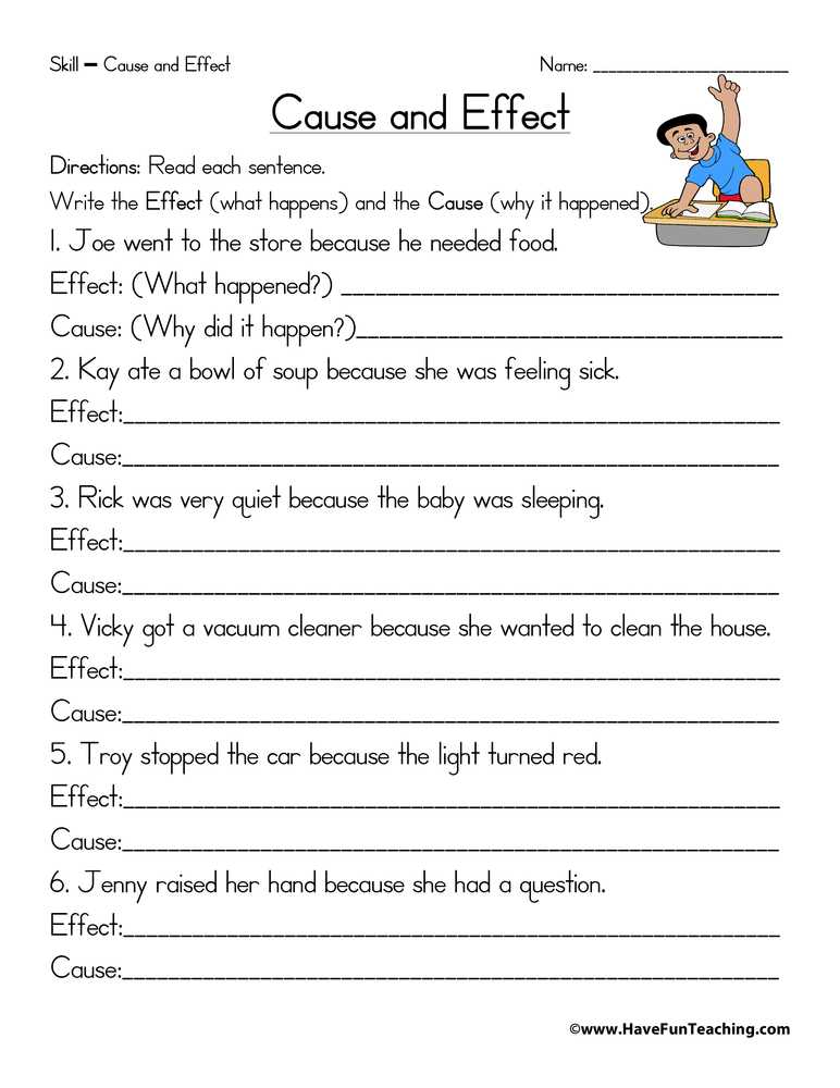Cause and Effect Worksheets 3rd Grade with Xx Essays and Letter Writing though Mr C E Whitmore Cause Effect