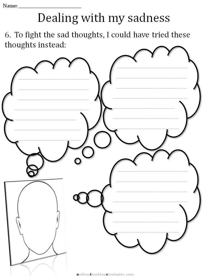 Cbt Worksheets for Anxiety Along with Cbt Sadness Worksheet School Pinterest