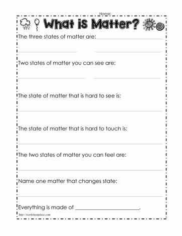 Changes Of State Worksheet Answers or Matter Cloze Worksheet Science Pinterest