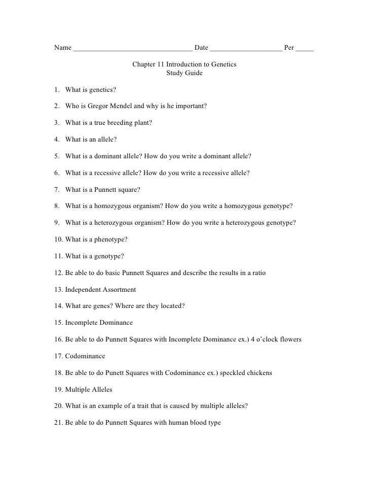Chapter 11 Introduction to Genetics Worksheet Answers Along with Section 11 3 Exploring Mendelian Genetics Worksheet Answers Image