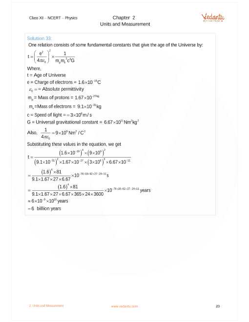 Chapter 13 Universal Gravitation Worksheet Answers as Well as Ncert solutions for Class 11 Physics Chapter 2 Units and Measurement