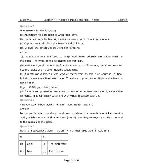Chapter 4 Cell Structure and Function Worksheet Answers together with Ncert solutions for Class 8 Science Chapter 4 Materials Metals