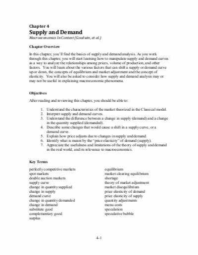 Chapter 4 Section 1 Understanding Demand Worksheet Answers Along with Student Study Guide for Chapter 4 Supply and Demand