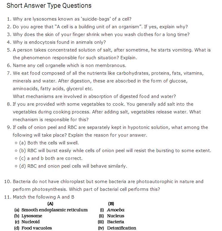 Chapter 6 the Chemistry Of Life Worksheet Answer Key or Important Questions for Class 9 Science Chapter 5 the Fundamental