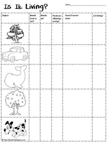 Characteristics Of Living Things Worksheet with Basic Needs Living Things Worksheet Worksheets for All