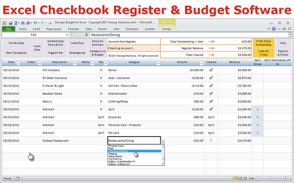 Checkbook Register Worksheet 1 Answer Key with Personal Checkbook Register software Guvecurid