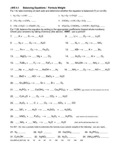 Chemistry Balancing Chemical Equations Worksheet Answer Key as Well as Balancing Equations Practice Worksheet New Balancing Chemical