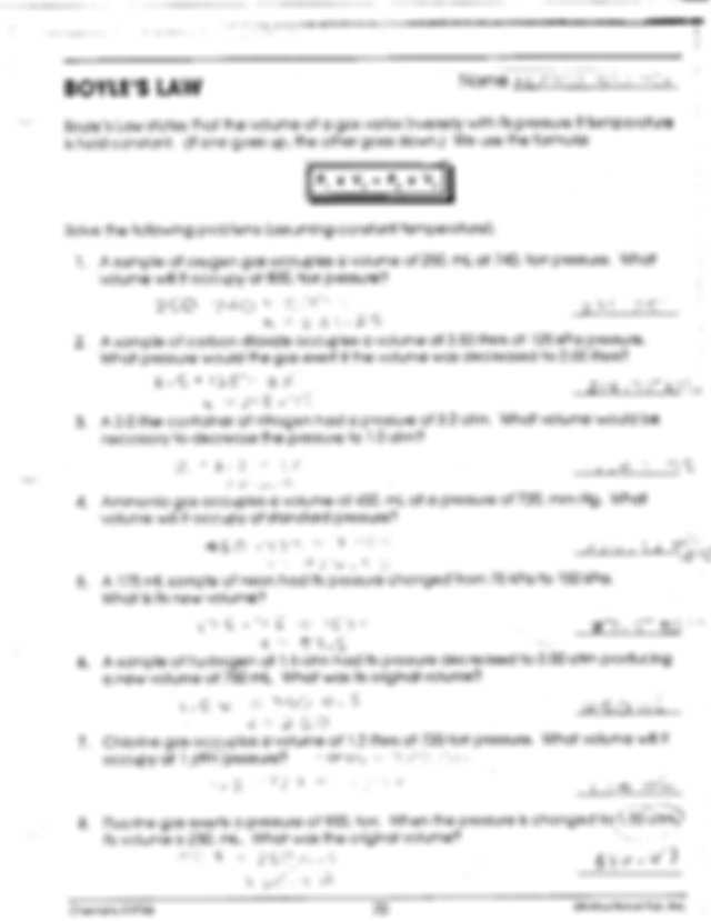 Chemistry Gas Laws Worksheet Answers with Lovely Gas Laws Worksheet New Gas Laws Packet Key Chemistry Name He
