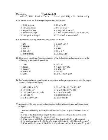 Chemistry Unit 4 Worksheet 1 Also Ap Unit 1 Worksheet Answers Jensen Chemistry