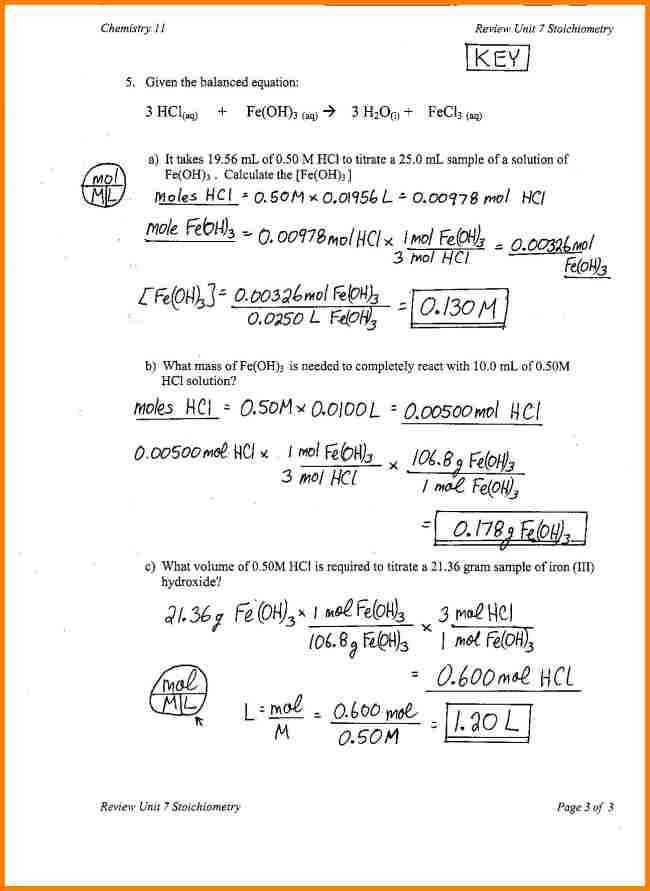 Chemistry Unit 7 Worksheet 4 Answers Along with Worksheets 49 Fresh Stoichiometry Worksheet High Resolution