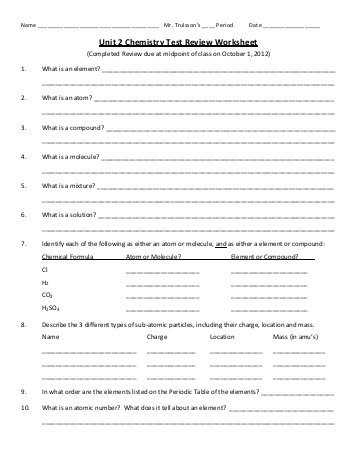 Chemistry Unit 7 Worksheet 4 Answers as Well as Chemistry Unit 1 Worksheet 3 Kidz Activities