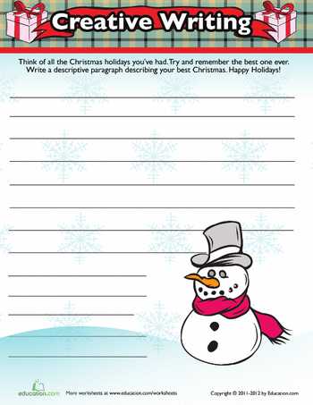 Christmas Handwriting Worksheets Also Christmas Writing Activity