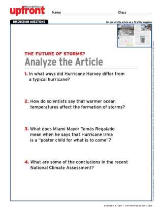 Climate and Climate Change Worksheet Answers and the Future Of Storms