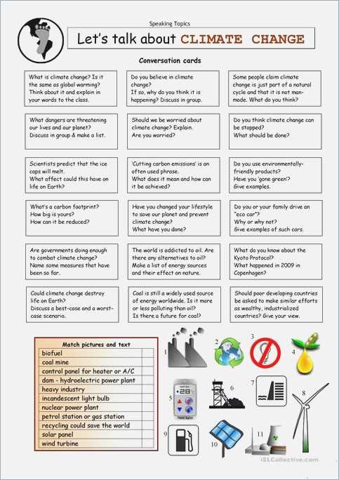 Climate and Climate Change Worksheet Answers or Global Warming Worksheet – Webmart
