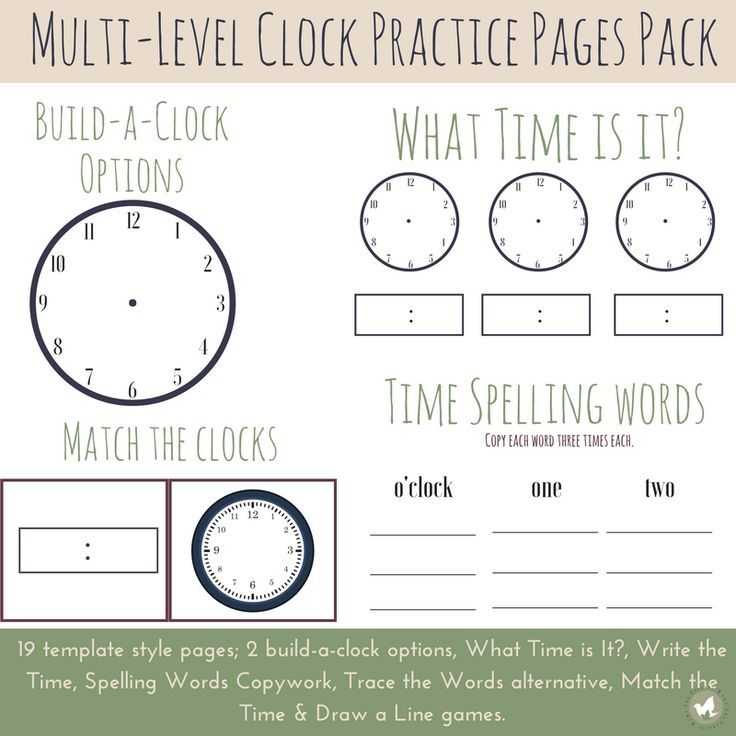 Clock Quiz Worksheet and these Multi Level Clock Practice Worksheets are Perfect for Your