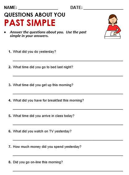 Clock Quiz Worksheet or Past Simple All Things Grammar