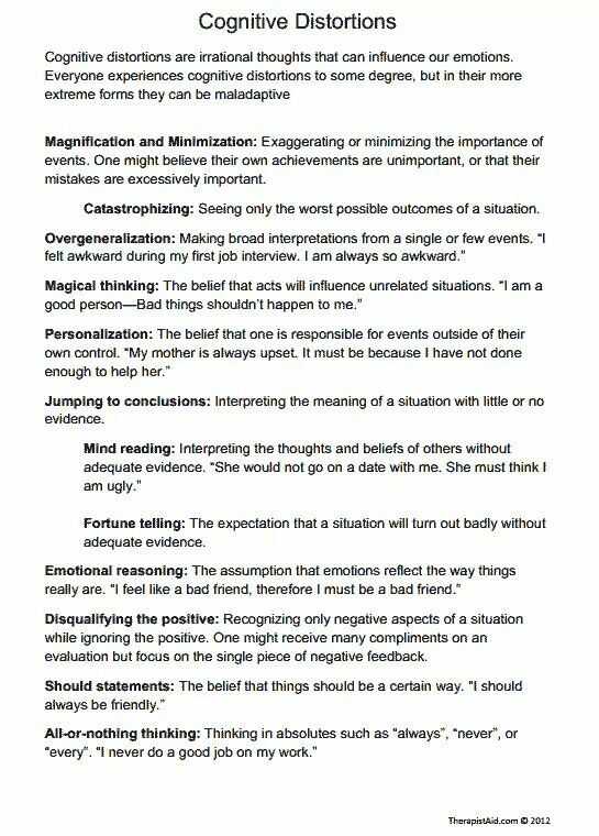 Cognitive Distortions therapy Worksheet Also 201 Best Dr Davis On Cbt Images On Pinterest