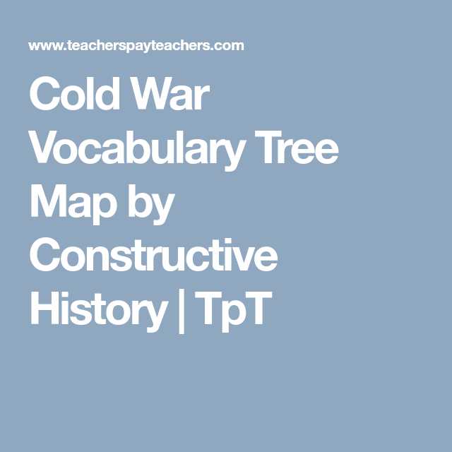 Cold War Vocabulary Worksheet Answers Also Cold War Vocabulary Tree Map