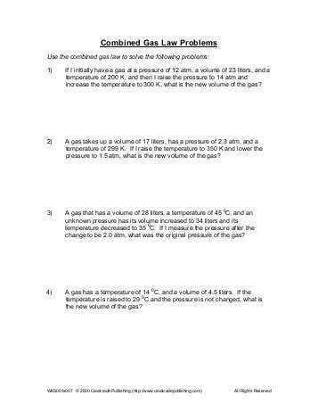 Combined Gas Law Problems Worksheet Also Lovely Bined Gas Law Worksheet Unique 9 2 Relating Pressure