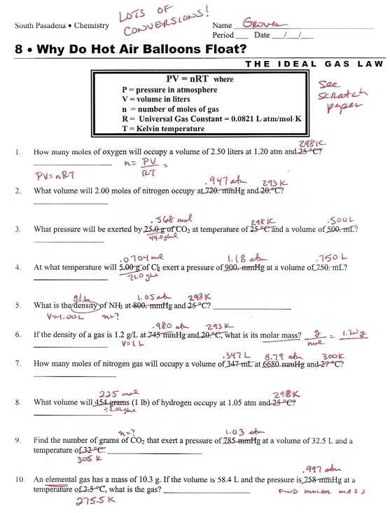 Combined Gas Law Problems Worksheet Answers as Well as Ideal Gas Law Worksheet