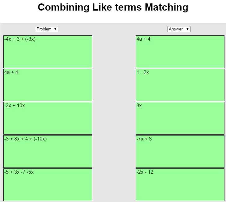 Combining Like Terms Practice Worksheet as Well as Worksheets 51 Lovely Bining Like Terms Worksheet High Definition