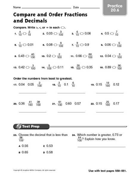 Comparing Decimals Worksheet as Well as Decimals Least to Greatest Worksheet Worksheets for All