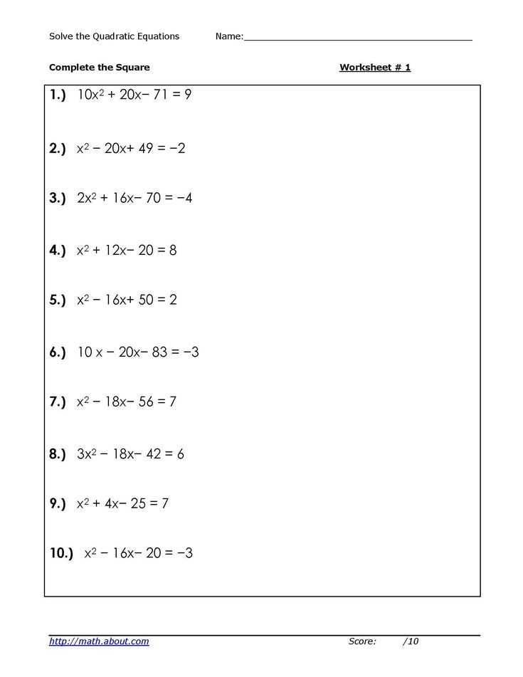 Completing the Square Worksheet as Well as 13 Best Quadratic Equation and Function Images On Pinterest